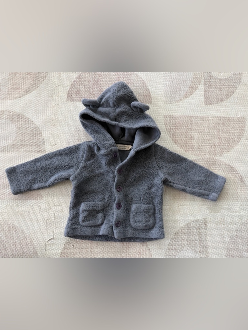 Monica + Andy Children's Gray Fleece Hooded Jacket with Ears
